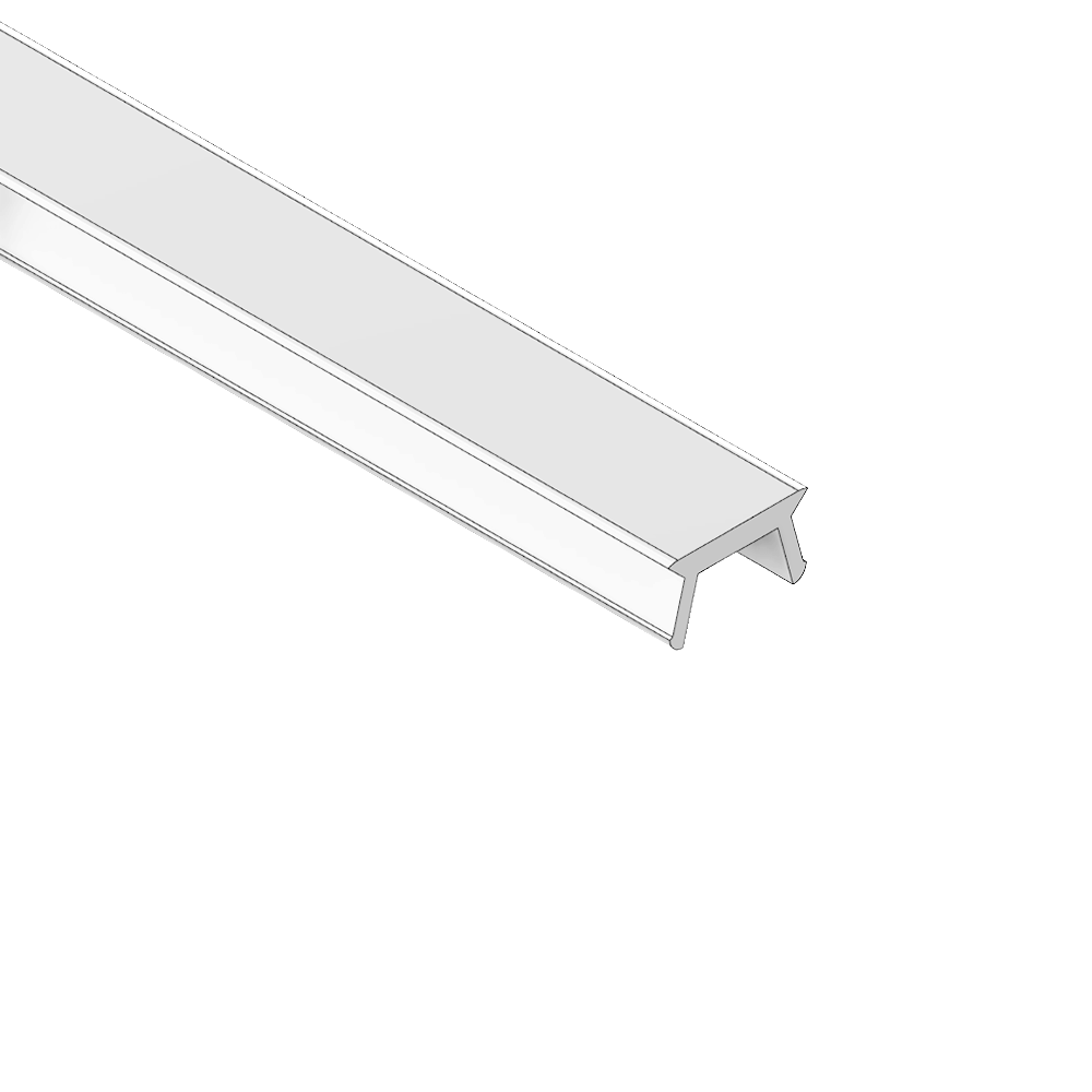 61-030-5 MODULAR SOLUTIONS PVC COVER PROFILE<br>45 SERIES, SHALLOW, NATURAL, 2M